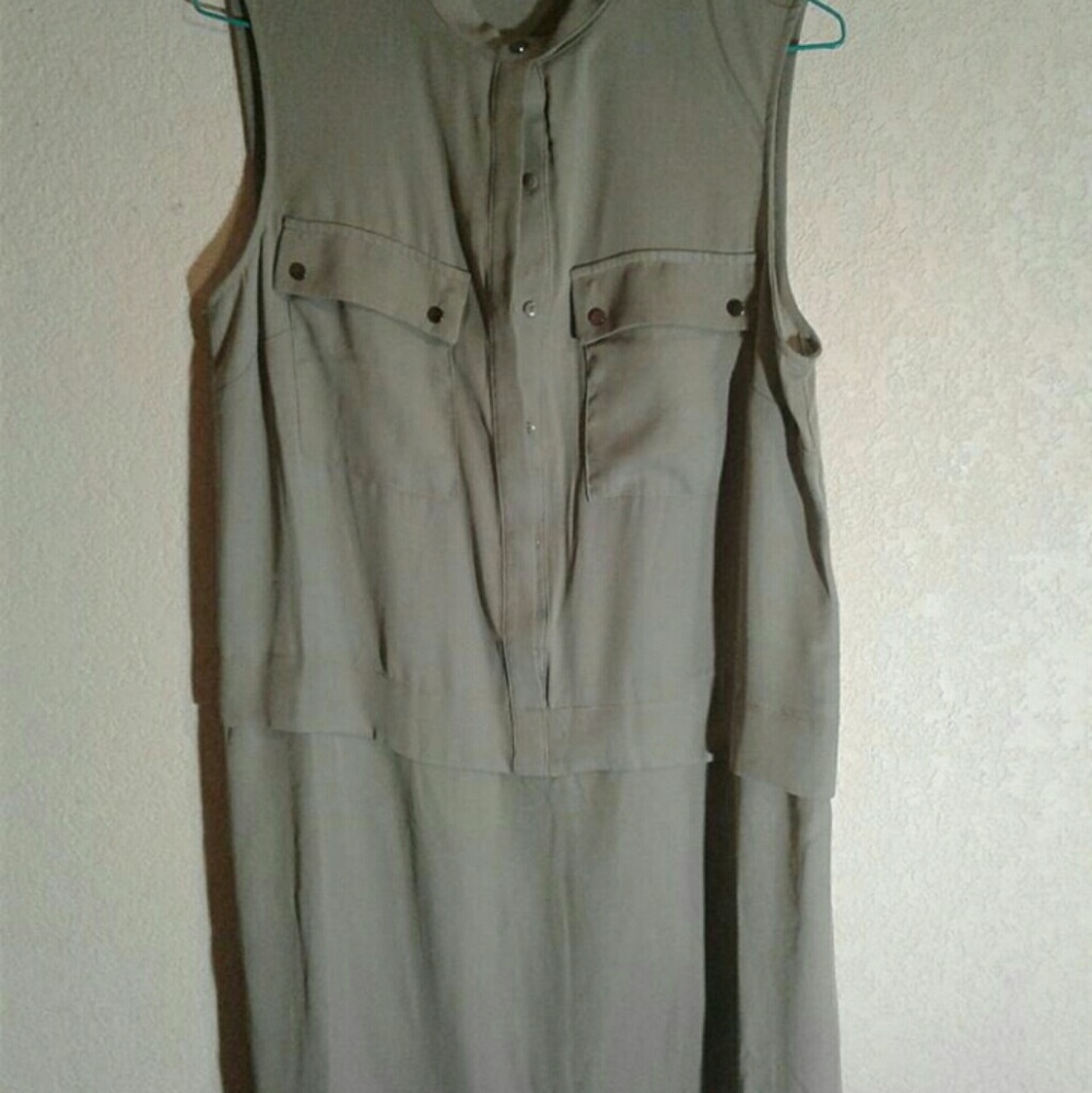 Military green shirt/dress